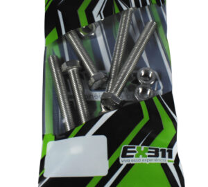 Kit parafusos inox suporte motor DT CG125 Titan ES/KS/KSE 2000 a 2004 CG125 Fan 2005 a 2008 Honda Fixação Peito Chassi - Imagem 3