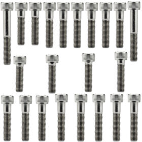 Kit parafusos inox tampa motor lateral esquerda+direita NXR125 Bros 2003 a 2005