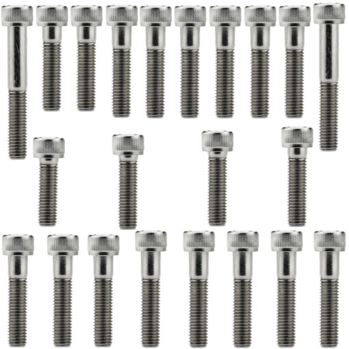Kit parafusos inox tampa motor lateral esquerda+direita NXR125 Bros 2003 a 2005