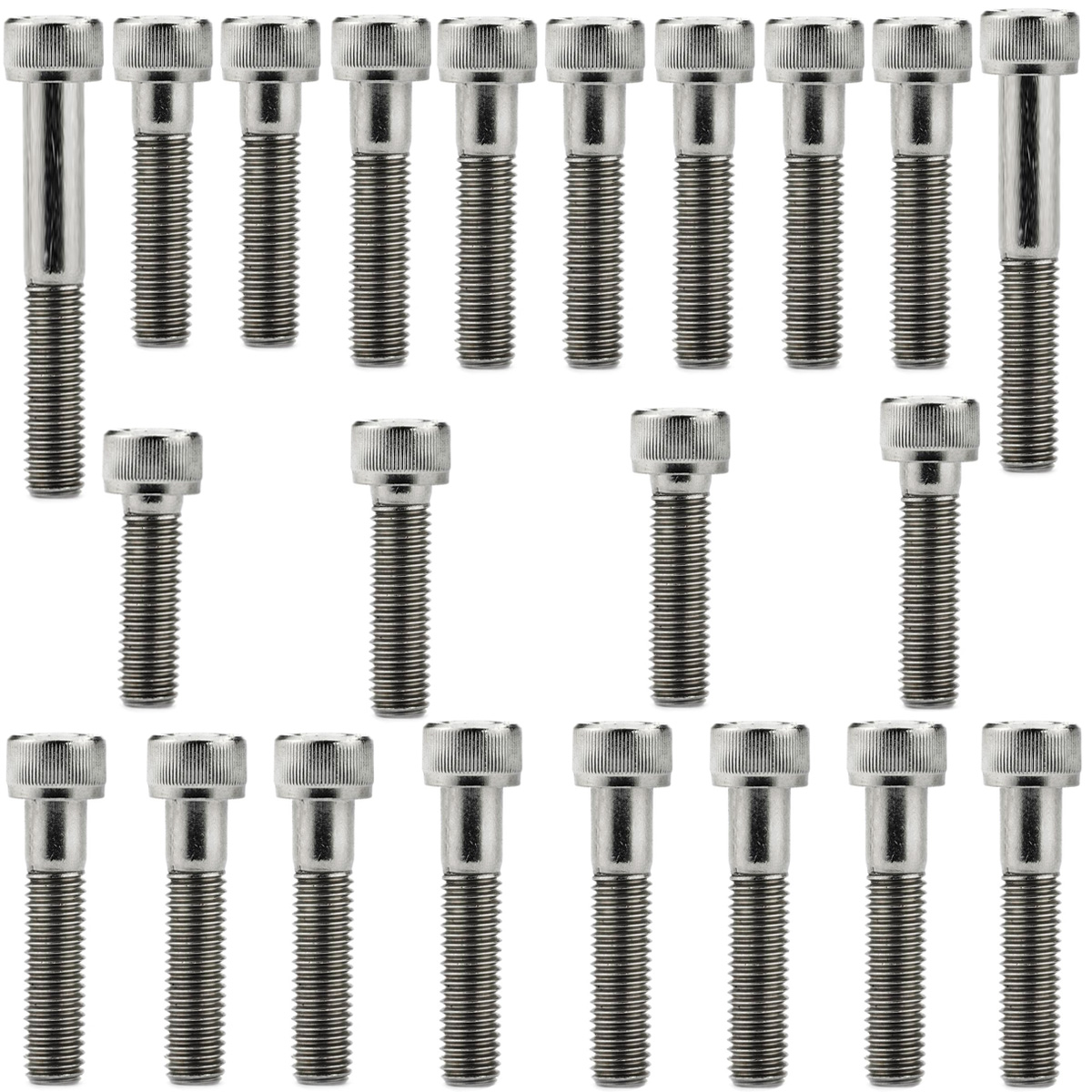 Kit parafusos inox tampa motor lateral esquerda+direita NXR125 Bros 2003 a 2005