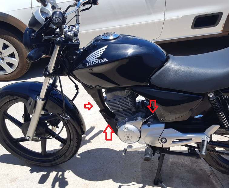Kit parafusos inox suporte motor CG150 Titan Fan 2004 a 2015 CG150 Sport CG125 Fan 2009 a 2018 Fixação motor Chassi - Imagem 3