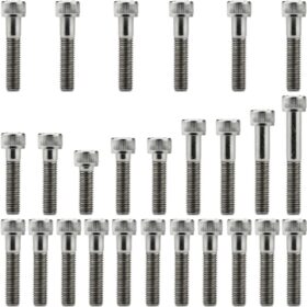 Kit parafusos inox tampa motor lateral esquerda+direita  XLR125 2001 a 2003 Honda