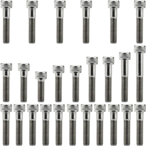 Kit parafusos inox tampa motor lateral esquerda+direita  XLR125 2001 a 2003 Honda