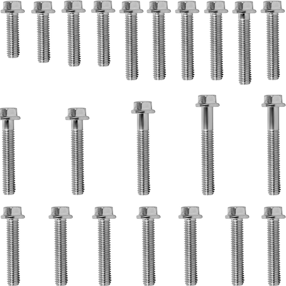 Kit parafusos zincados tampa motor lateral esquerda+direita  CRF230F 2007 a 2020 CRF230 Nacional