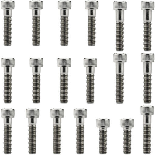 Kit parafusos inox tampa motor lateral esquerda+direita YBR125 Factor XTZ125 2000 a 2016