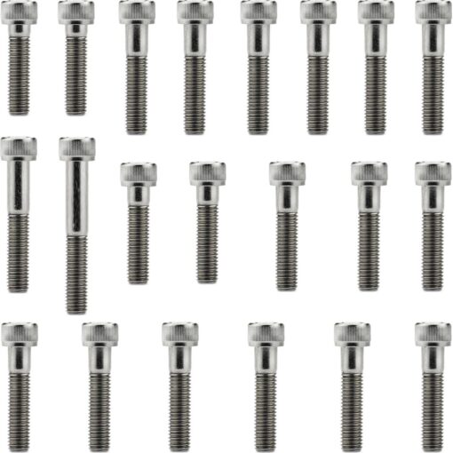 Kit parafusos inox tampa motor lateral esquerda+direita CG125 Titan/Cargo KS 2000 a 2004 CG125 Fan 2005 a 2008 Honda