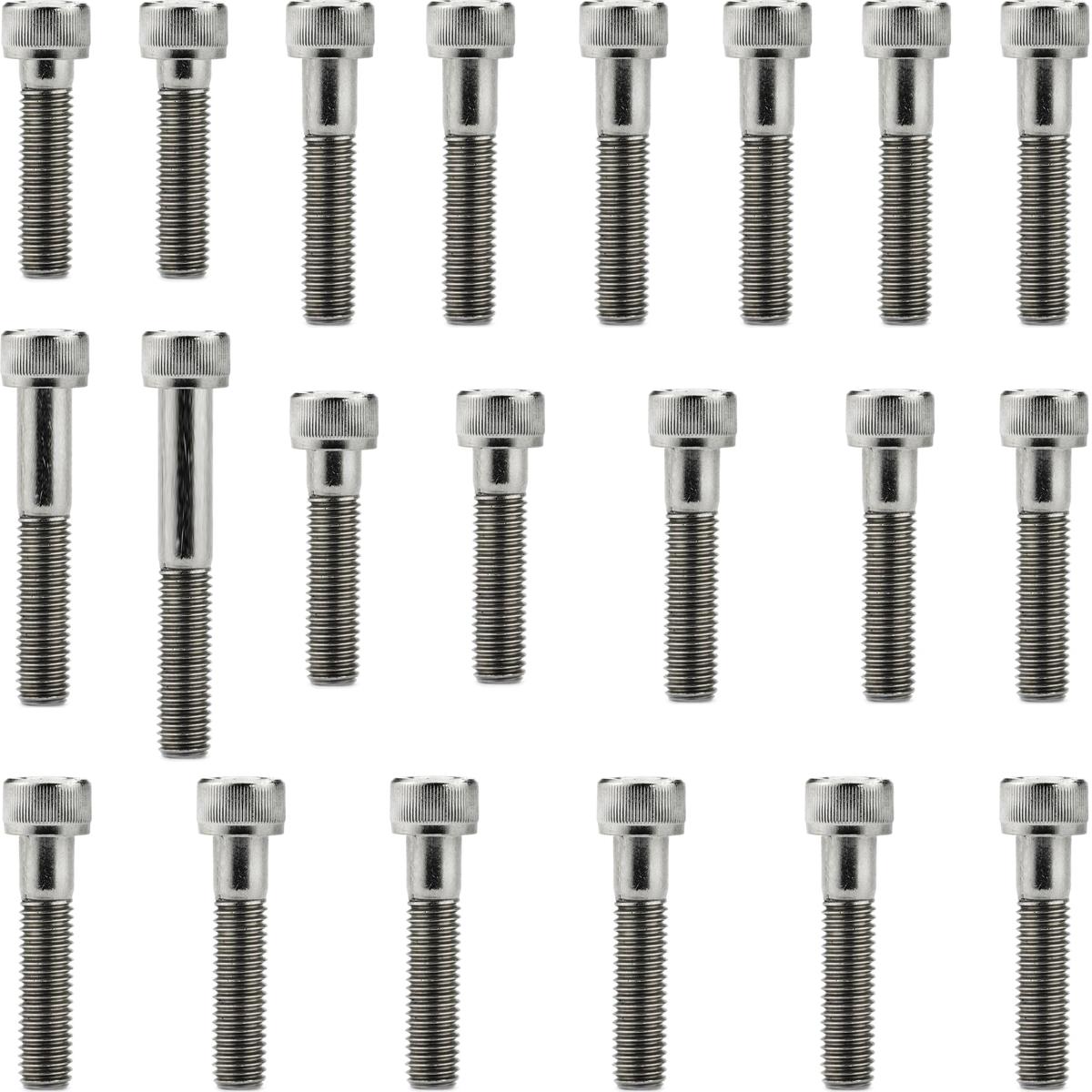 Kit parafusos inox tampa motor lateral esquerda+direita CG125 Titan/Cargo KS 2000 a 2004 CG125 Fan 2005 a 2008 Honda