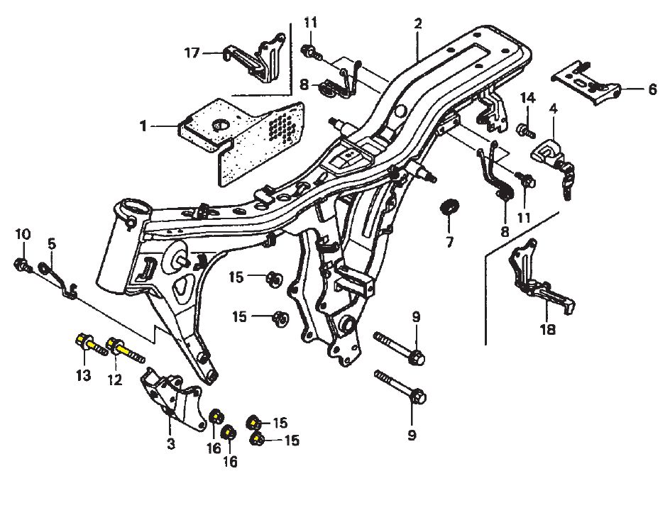 Kit parafusos inox suporte motor DT CG150 Titan Fan 2004 a 2015 CG150 Sport CG125 Fan 09/18  Fixação Peito motor Chassi - Imagem 2