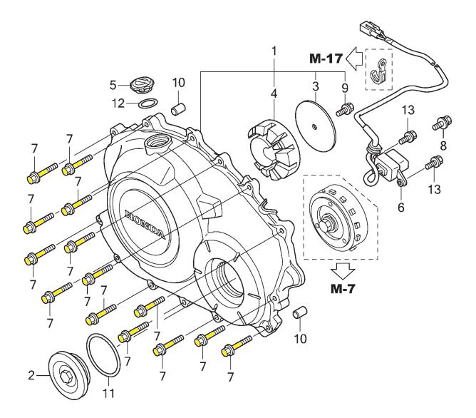 Kit parafusos zincados tampa motor lateral esquerda+direito CB1000R 2011 a 2015 CBR1000RR 2004 a 2007 CB1000 CBR1000 - Imagem 4