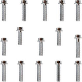 Kit parafusos cromados tampa motor lateral esquerda+direita CG125 Today125 1989 a 1994 CG125 Titan 1995 a 1999