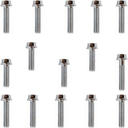 Kit parafusos cromados tampa motor lateral esquerda+direita CG125 Today125 1989 a 1994 CG125 Titan 1995 a 1999