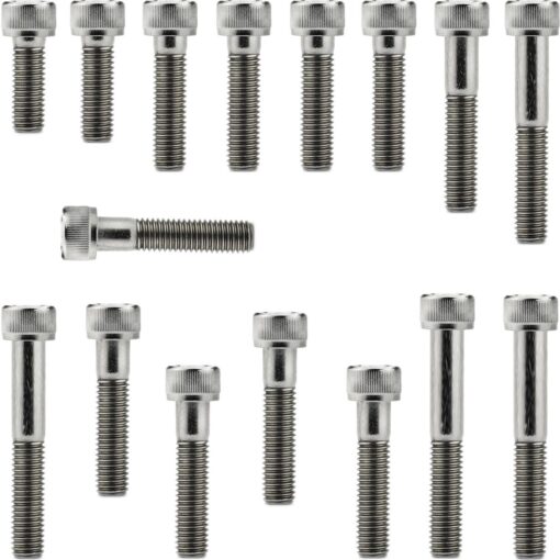 Kit parafusos inox tampa motor lateral esquerda+direita Biz100 2013 a 2015 / C100 Nova Honda