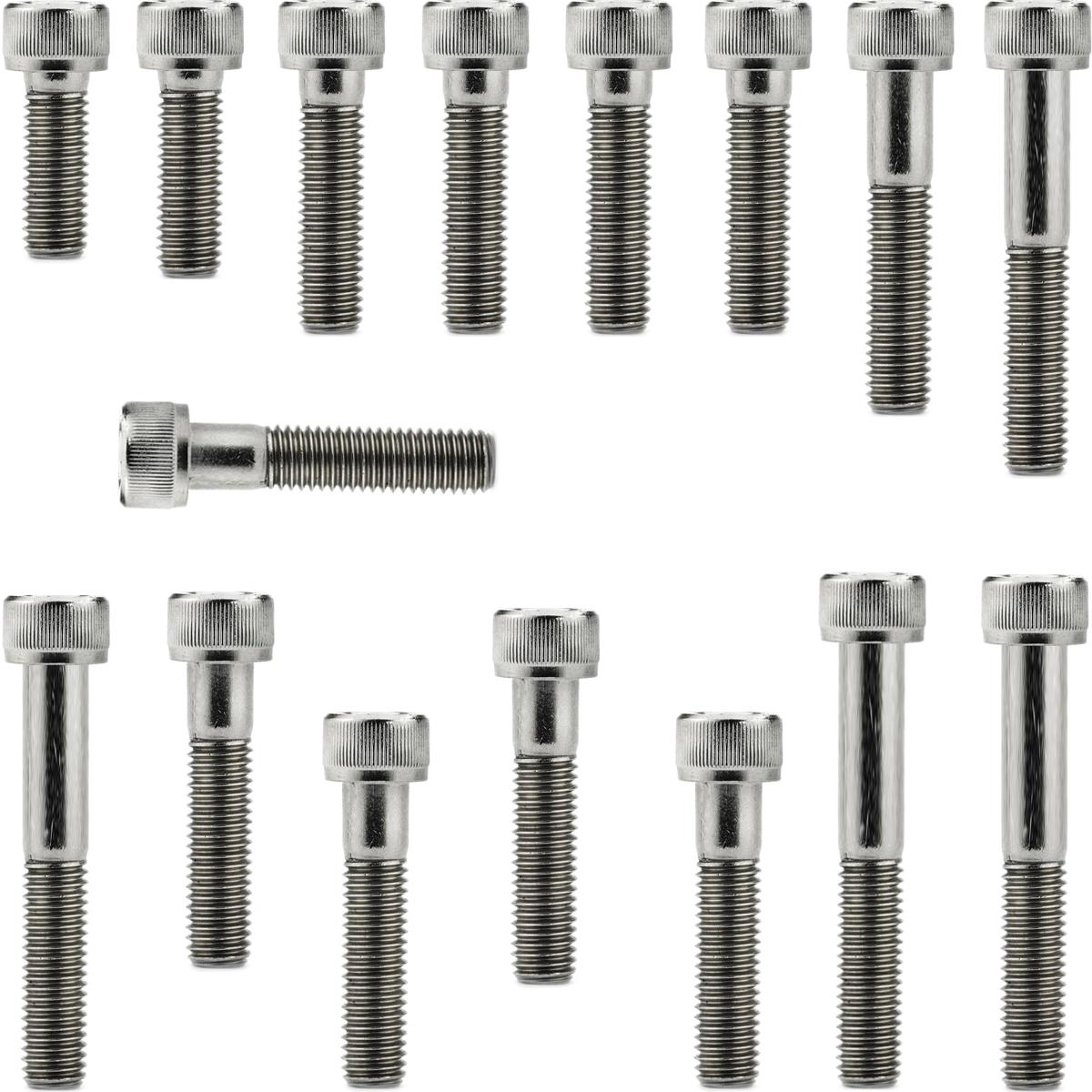 Kit parafusos inox tampa motor lateral esquerda+direita Biz100 2013 a 2015 / C100 Nova Honda
