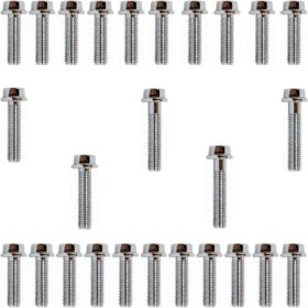Kit parafusos cromados tampa motor lateral esquerda+direita CB500 1997 a 2005 CB500 Antiga