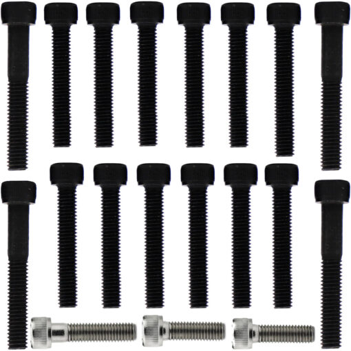 Kit parafusos aço liga tampa motor lateral esquerda+direita YBR125 Factor XTZ125 2000 a 2016