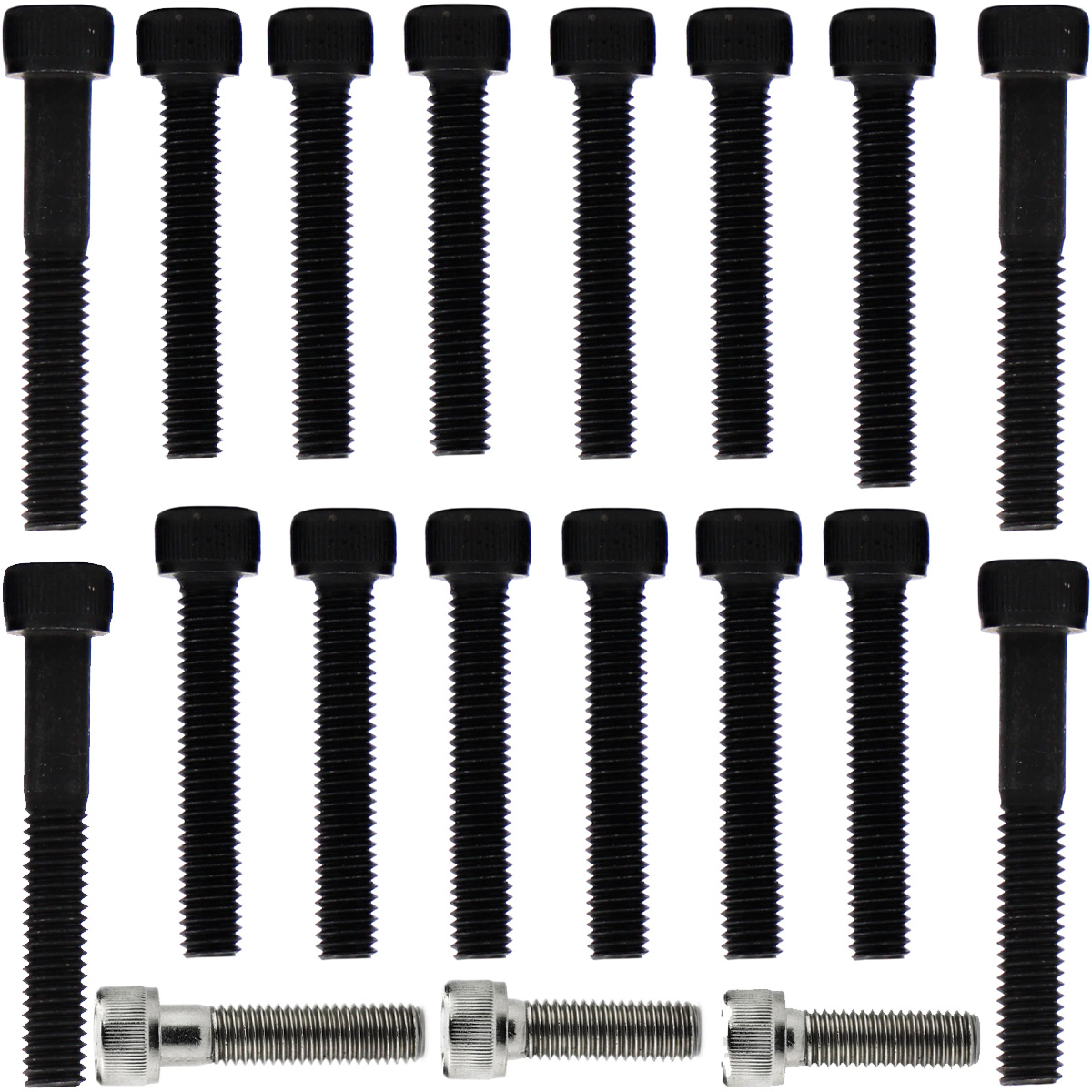 Kit parafusos aço liga tampa motor lateral esquerda+direita YBR125 Factor XTZ125 2000 a 2016