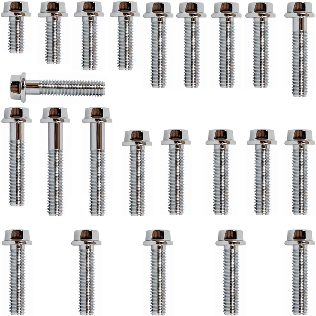 Kit parafusos cromados tampa motor lateral esquerda+direita CBX200 Strada 1993 a 2003 XR200R 1994 a 2003 NX200