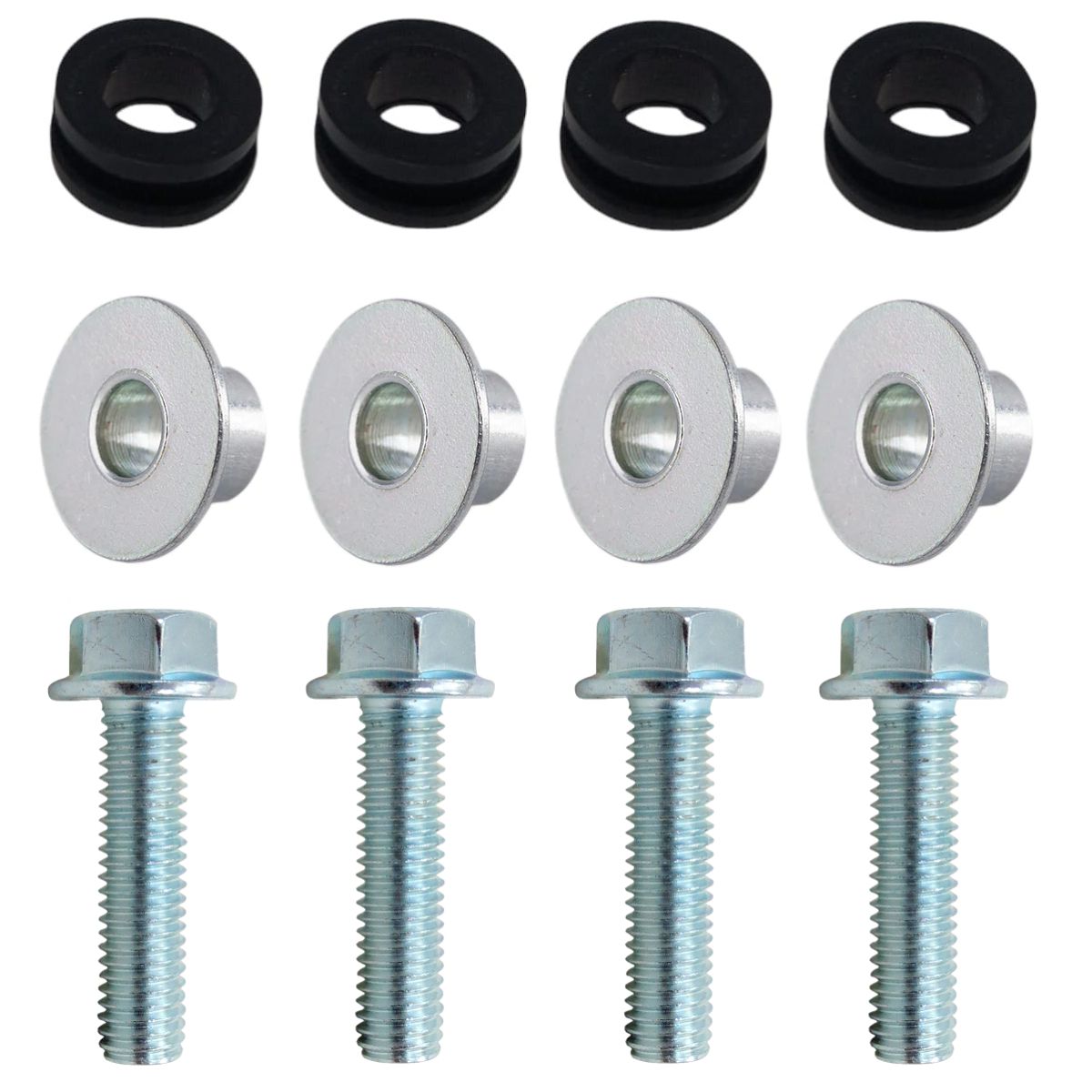 Kit 4 coxim parafusos buchas fixação paralama dianteiro CG125 CG150 CG160 Fan Titan Sport CBX250 CB250F Twister CB300