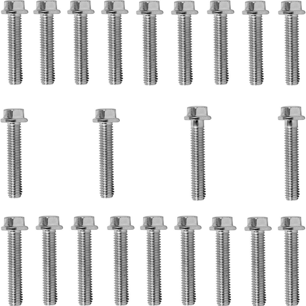 Kit parafusos zincados tampa motor lateral esquerda+direita NXR150 Bros 2006 a 2015