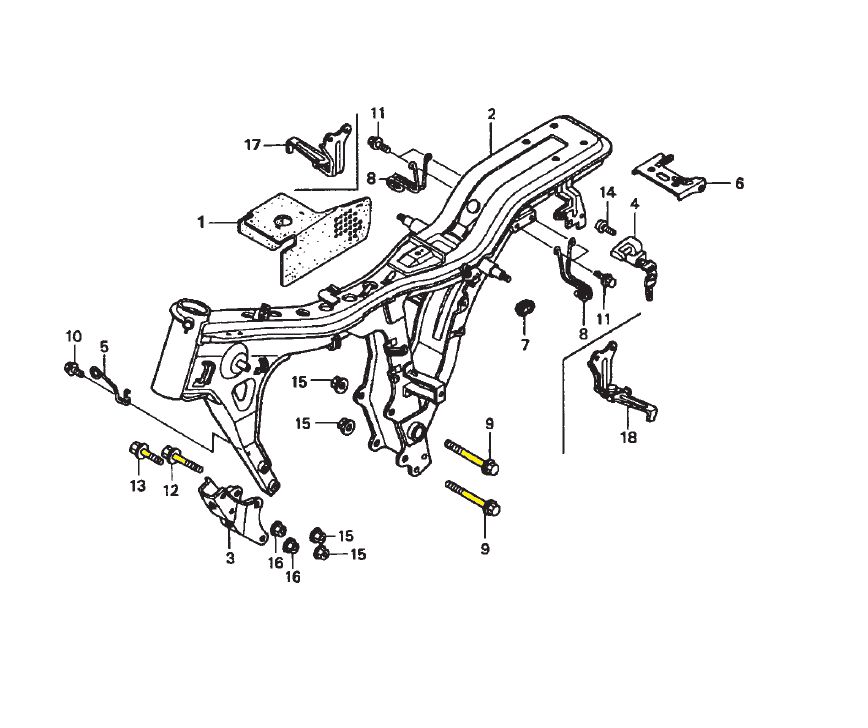 Kit parafusos inox suporte motor CG150 Titan Fan 2004 a 2015 CG150 Sport CG125 Fan 2009 a 2018 Fixação motor Chassi - Imagem 2