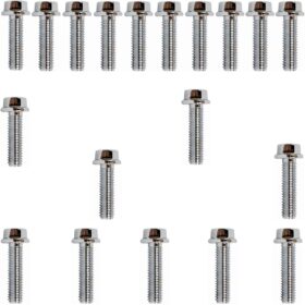 Kit parafusos cromados tampa motor lateral esquerda+direita CB400 1980 a 1983 CB450 1984 a 1994
