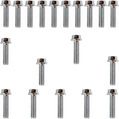 Kit parafusos cromados tampa motor lateral esquerda+direita CB400 1980 a 1983 CB450 1984 a 1994