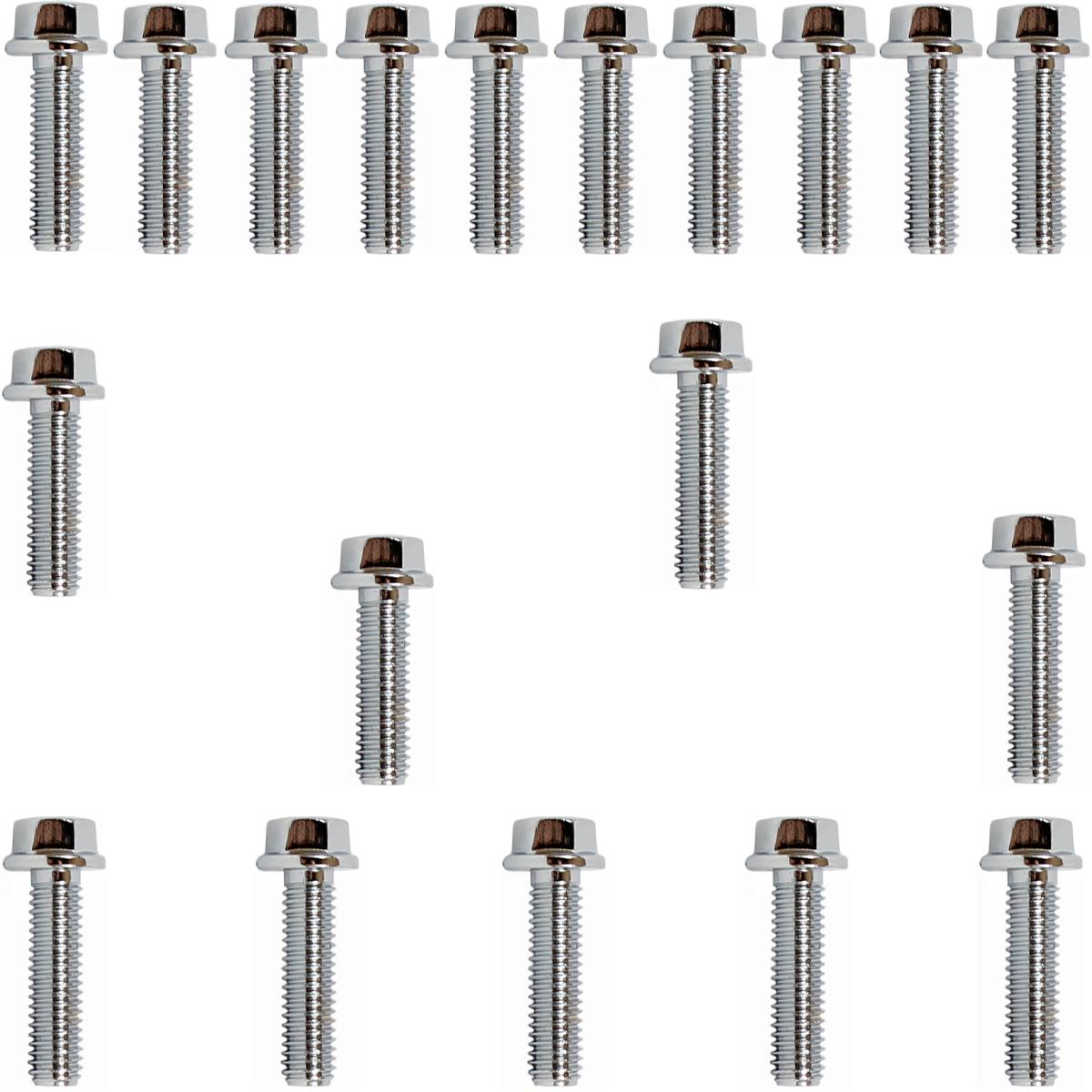Kit parafusos cromados tampa motor lateral esquerda+direita CB400 1980 a 1983 CB450 1984 a 1994