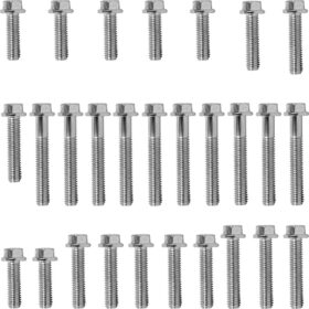 Kit parafusos zincados tampa motor lateral esquerda+direita CBX250 Twister 2001 a 2008 XR250 Tornado 2001 a 2008