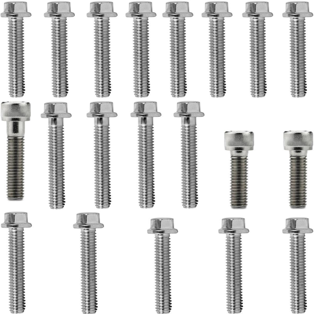 Kit parafusos zincados tampa motor lateral esquerda+direita YBR125 Factor XTZ125 2000 a 2016