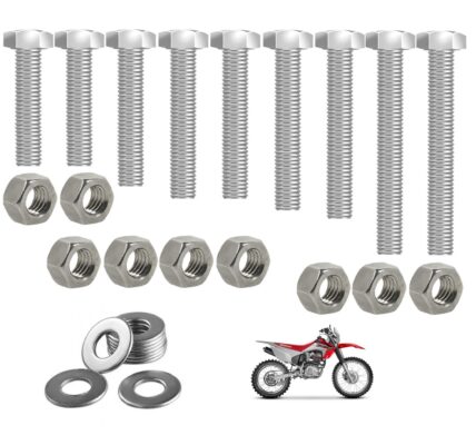 Kit parafusos inox suporte motor CRF230 CRF230F 2007 a 2020 Honda Fixação motor Chassi