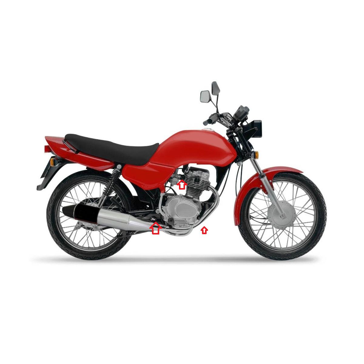 Kit parafusos inox suporte motor CG125 1989 a 1999 Titan 1995 a 1999 Today 1995 a 1999 Honda Fixação motor Chassi - Imagem 3