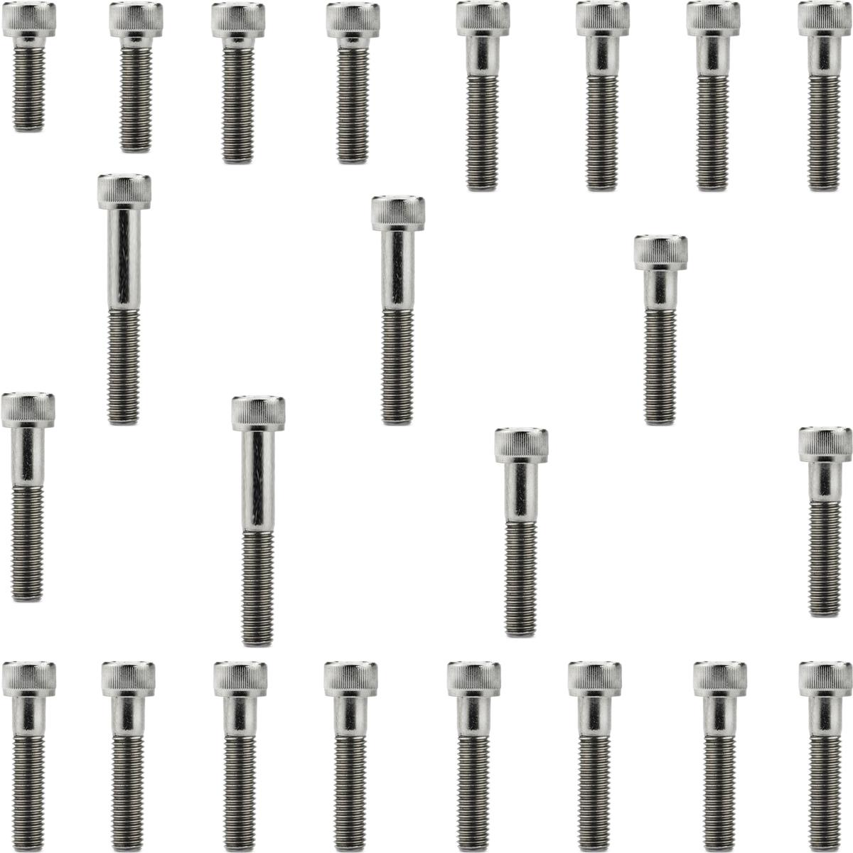 Kit parafusos Inox tampa motor lateral esquerda+direita CBX200 Strada 1993 a 2003 XR200R NX200 1993 a 2003 Honda