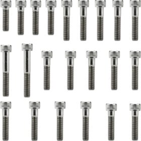 Kit parafusos inox tampa motor lateral esquerda+direita CG125 Titan ES/KSE 2000 a 2004 Honda