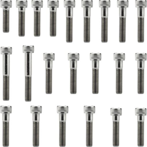 Kit parafusos inox tampa motor lateral esquerda+direita CG125 Titan ES/KSE 2000 a 2004 Honda