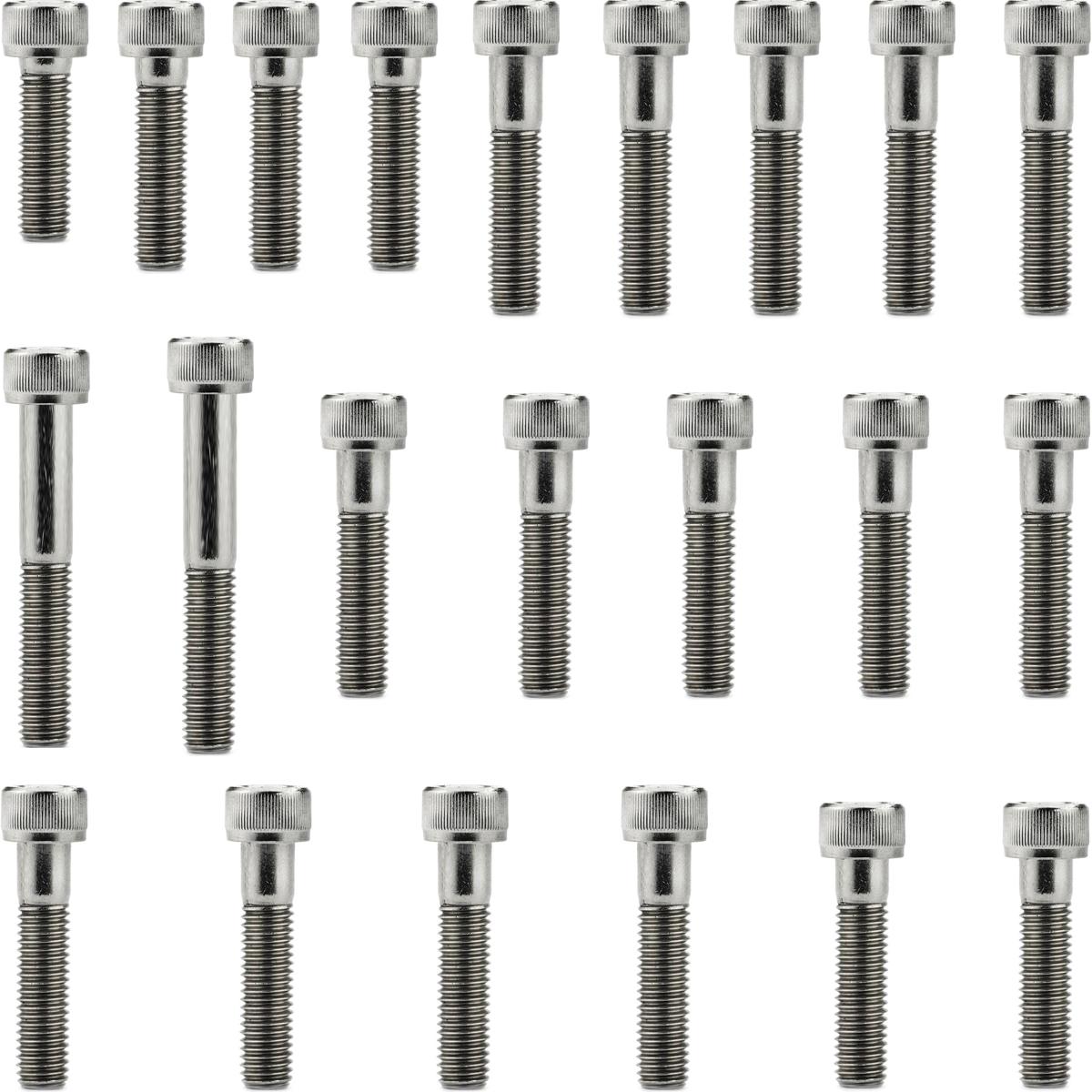 Kit parafusos inox tampa motor lateral esquerda+direita CG125 Titan ES/KSE 2000 a 2004 Honda