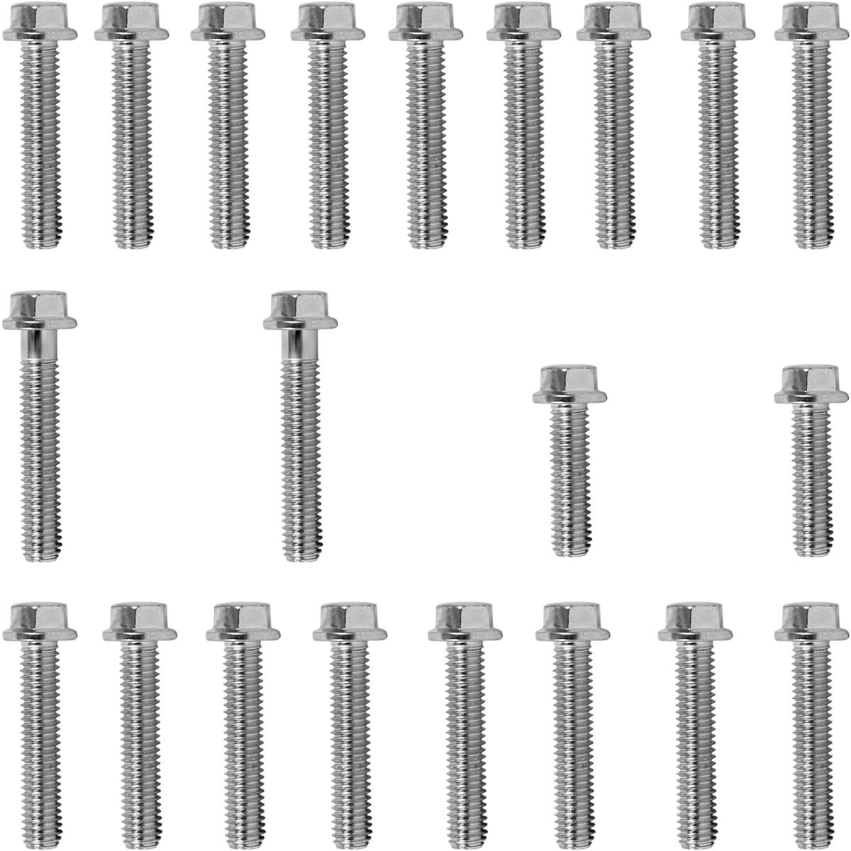 Kit parafusos zincados tampa motor lateral esquerda+direita YS150 Fazer 2014 em diante