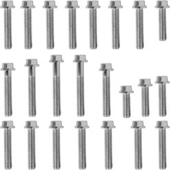 Kit parafusos zincados tampa motor lateral esquerda+direita CBX200 Strada 1993 a 2003 XR200R 1994 a 2003 NX200 1993 a 20
