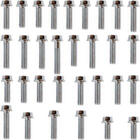 Kit parafusos cromados tampa motor lateral esquerda+direita NX350 Sahara Sahara350 1990 a 1999