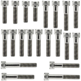 Kit parafusos inox tampa motor lateral esquerda+direita NXR150 Bros 2003 a 2005 OHC