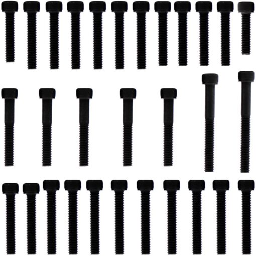 Kit parafusos aço liga tampa motor lateral esquerda+direita+paralama+tampa válvula CG125 Titan ES/KSE 2000 a 2004 Honda