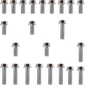 Kit parafusos cromados tampa motor lateral esquerda+direita Biz125 2006 KS/ES/EX/+ em diante